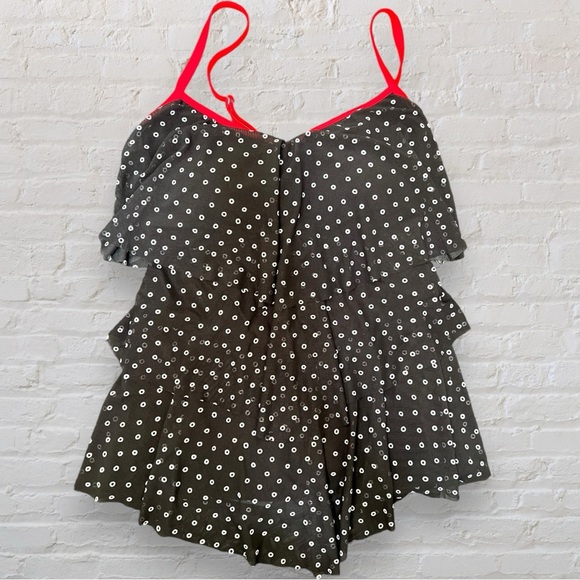Frilly Polka Dot Tankini swim top - Picture 2 of 7